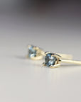 Blue Montana Sapphire Earrings in 14k Gold