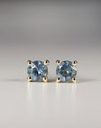 Blue Montana Sapphire Earrings in 14k Gold