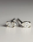 Marquise Diamond Stud Earrings, 0.14 ct VS Diamond Earrings 14k Gold