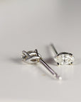 Marquise Diamond Stud Earrings, 0.14 ct VS Diamond Earrings 14k Gold
