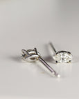 Marquise Diamond Stud Earrings, 0.14 ct VS Diamond Earrings 14k Gold