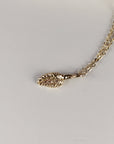 14k Solid Gold Leaf Necklace