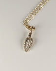 14k Solid Gold Leaf Necklace