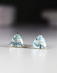 14k Gold Trillion Blue Topaz Earrings