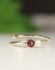 Ruby Ring 14k Solid Gold, July Birthstone Ring