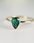 Pear Cut Emerald Ring 14k Gold