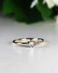 Salt and Pepper Kite Diamond Ring