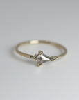 Salt and Pepper Kite Diamond Ring