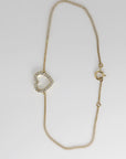 Diamond Heart Bracelet in 14k Gold