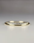 Diamond Wedding Band 14k Gold, Stackable Wedding Rind