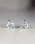 14k Gold Trillion Blue Topaz Earrings