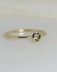 Green Tourmaline Ring 14k Solid Gold