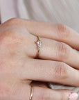 Salt and Pepper Kite Diamond Ring
