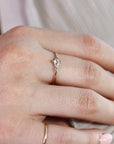 Salt and Pepper Kite Diamond Ring - Melt'm Jewelry