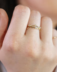 Diamond Twig Wedding Ring 14k Solid - Melt'm Jewelry