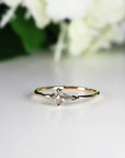 Salt and Pepper Kite Diamond Ring