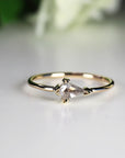 Salt and Pepper Kite Diamond Ring