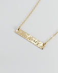 Personalized Gold or Sterling Silver Bar Necklace