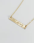 Personalized Gold or Sterling Silver Bar Necklace - Melt'm Jewelry