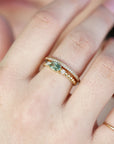 Oval Tourmaline Engagement Ring w. Diamonds