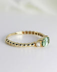 Oval Tourmaline Engagement Ring w. Diamonds
