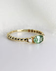 Oval Tourmaline Engagement Ring w. Diamonds