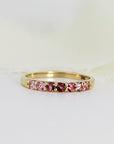 Ombre Ring Band in 14k Solid Gold