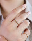 Salt and Pepper Kite Diamond Ring