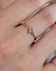 Salt and Pepper Kite Diamond Ring