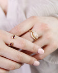 14k Gold Opal and Diamond Ring