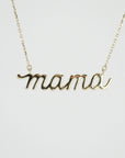 14k Solid Gold Mama Necklace