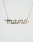 14k Solid Gold Mama Necklace