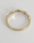 Five Diamond Wedding Band in 14k Yellow Gold - Melt'm Jewelry