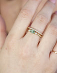 Oval Tourmaline Engagement Ring w. Diamonds