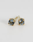 Aquamarine Stud Earrings 14k Gold - Melt'm Jewelry