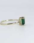 Asscher Cut Emerald Engagement Ring