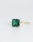 Asscher Cut Emerald Ring, 14k Solid Gold Emerald Ring