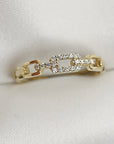 14k Gold Link Chain Ring - Melt'm Jewelry