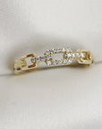 14k Gold Link Chain Ring
