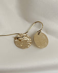 Hammered Dangle Drop Earrings in Gold Filled or Sterling Silver