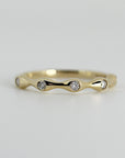 Bubble Diamond Ring 14k Gold, Flush Set 5 Diamond Ring, Jewelry Gift For Wife, Five Diamond Wedding Ring, Conflict free Diamonds Bubble Ring