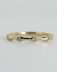 Five Diamond Wedding Band in 14k Yellow Gold - Melt'm Jewelry