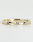 Five Diamond Wedding Band in 14k Yellow Gold - Melt'm Jewelry