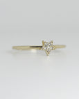 Genuine Diamond Star Ring in 14k Gold