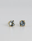 Aquamarine Stud Earrings 14k Gold - Melt'm Jewelry
