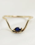 Marquise Sapphire Engagement Ring - Melt'm Jewelry