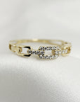 14k Gold Link Chain Ring