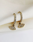 Diamond Evil Eye Hoop Earrings - SINGLR OR PAIR