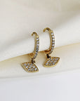 Diamond Evil Eye Hoop Earrings - SINGLR OR PAIR - Melt'm Jewelry