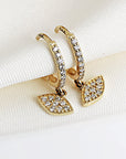Diamond Evil Eye Hoop Earrings - SINGLR OR PAIR - Melt'm Jewelry